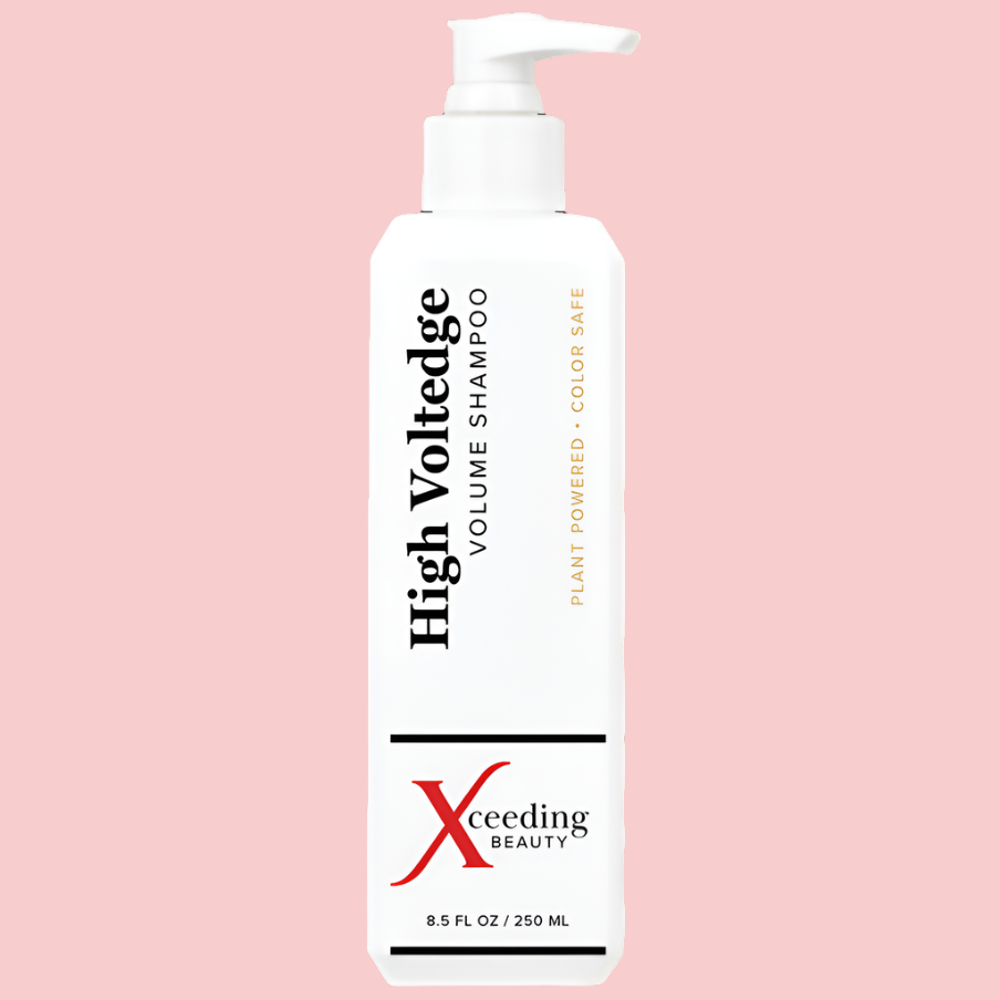 Elevate your hair's volume with High Voltedge Volume Shampoo by Xceeding Beauty. Experience luxurious cleansing, fortification, and amplification.